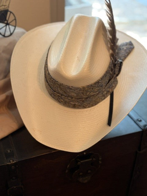 Vintage Brown Necktie Hat Band