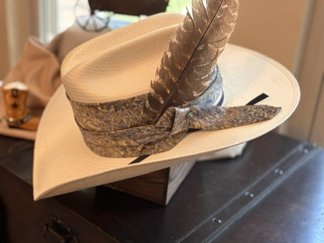 Vintage Brown Necktie Hat Band