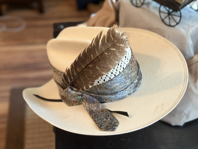 Vintage Brown Necktie Hat Band